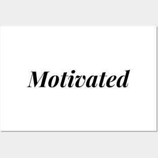 motivated design (black) Posters and Art